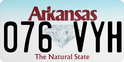 AR license plate 076VYH