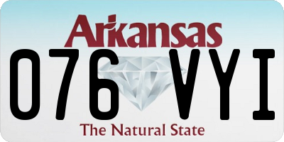 AR license plate 076VYI