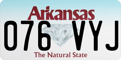AR license plate 076VYJ
