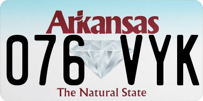 AR license plate 076VYK