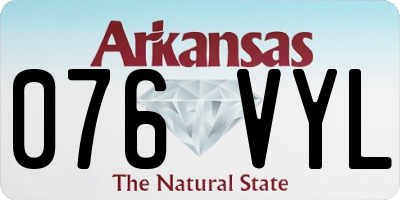 AR license plate 076VYL