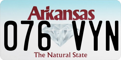 AR license plate 076VYN