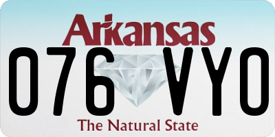 AR license plate 076VYO