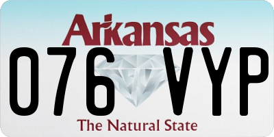 AR license plate 076VYP