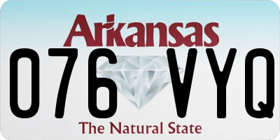 AR license plate 076VYQ