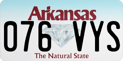 AR license plate 076VYS