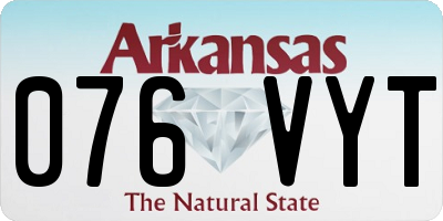 AR license plate 076VYT