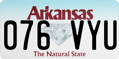 AR license plate 076VYU