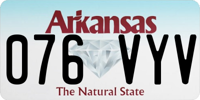 AR license plate 076VYV