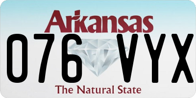 AR license plate 076VYX