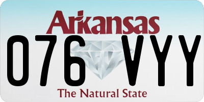 AR license plate 076VYY