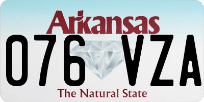 AR license plate 076VZA