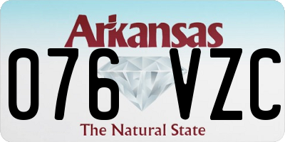 AR license plate 076VZC