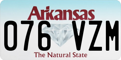 AR license plate 076VZM