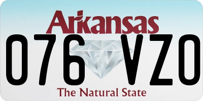 AR license plate 076VZO