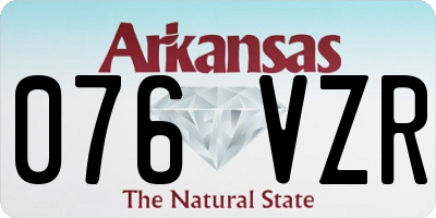 AR license plate 076VZR