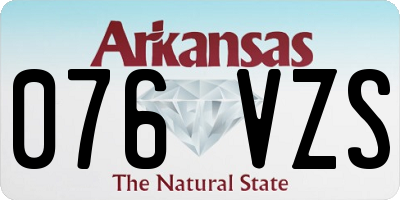 AR license plate 076VZS