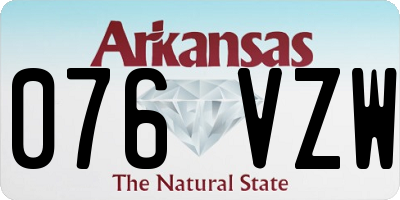 AR license plate 076VZW