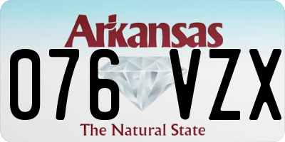 AR license plate 076VZX