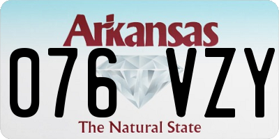 AR license plate 076VZY