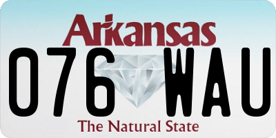 AR license plate 076WAU
