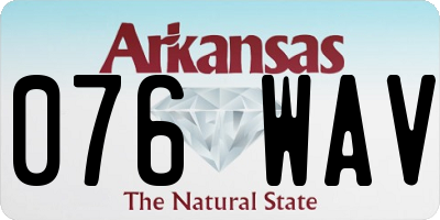 AR license plate 076WAV