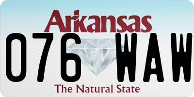 AR license plate 076WAW
