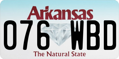AR license plate 076WBD