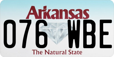 AR license plate 076WBE