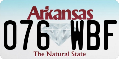 AR license plate 076WBF
