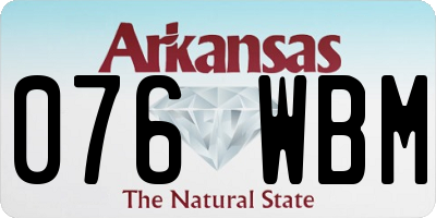 AR license plate 076WBM