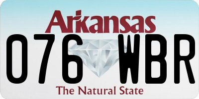 AR license plate 076WBR