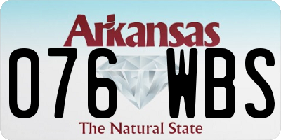AR license plate 076WBS