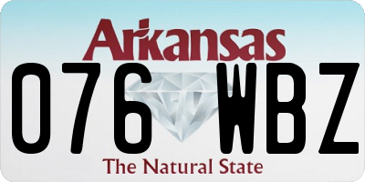AR license plate 076WBZ
