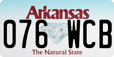 AR license plate 076WCB