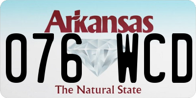 AR license plate 076WCD