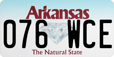 AR license plate 076WCE