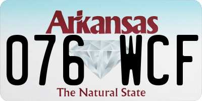AR license plate 076WCF