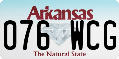AR license plate 076WCG