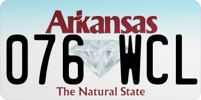 AR license plate 076WCL