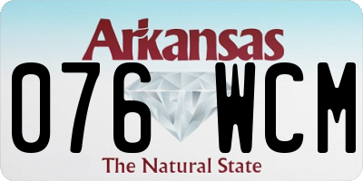 AR license plate 076WCM
