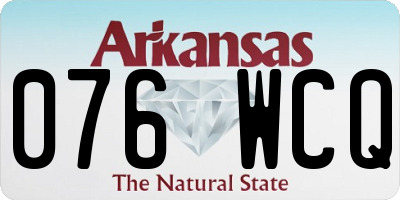 AR license plate 076WCQ