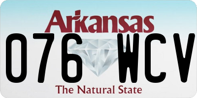 AR license plate 076WCV