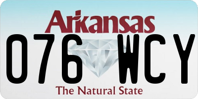 AR license plate 076WCY