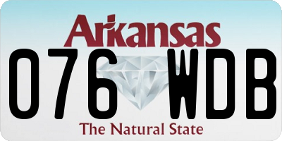 AR license plate 076WDB