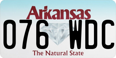 AR license plate 076WDC