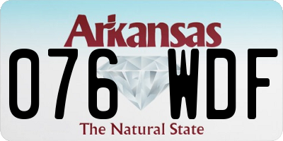 AR license plate 076WDF