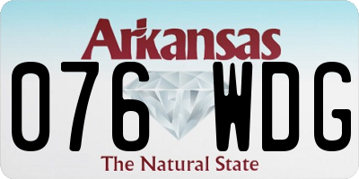 AR license plate 076WDG
