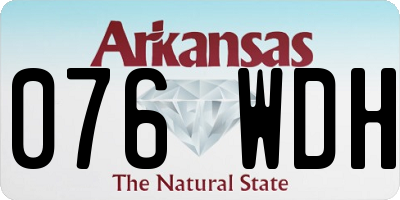 AR license plate 076WDH