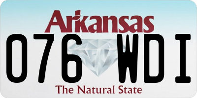AR license plate 076WDI